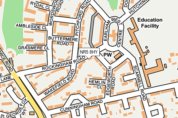 NR5 8HY map - OS OpenMap – Local (Ordnance Survey)