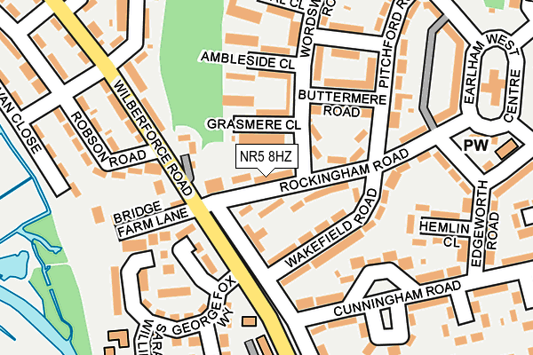 NR5 8HZ map - OS OpenMap – Local (Ordnance Survey)
