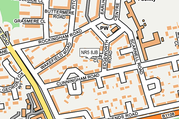 NR5 8JB map - OS OpenMap – Local (Ordnance Survey)