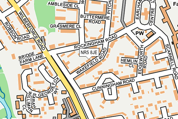 NR5 8JE map - OS OpenMap – Local (Ordnance Survey)