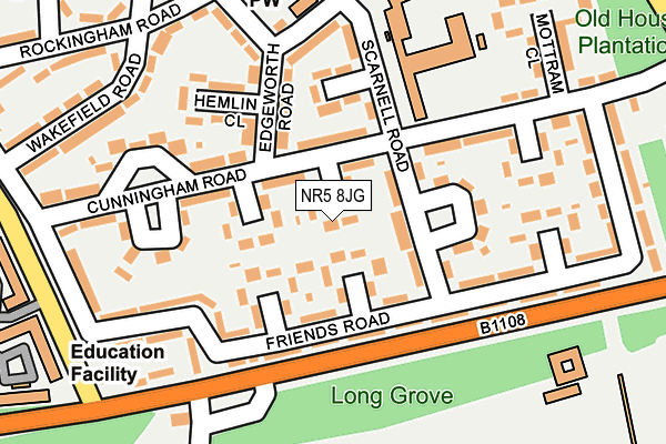 NR5 8JG map - OS OpenMap – Local (Ordnance Survey)