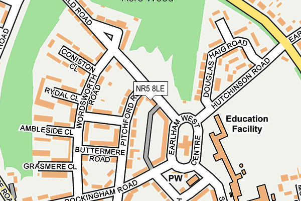 NR5 8LE map - OS OpenMap – Local (Ordnance Survey)