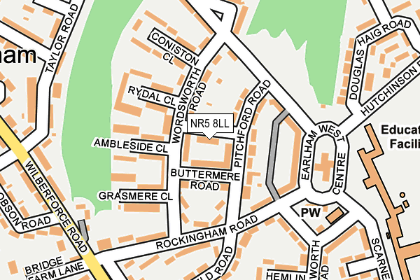 NR5 8LL map - OS OpenMap – Local (Ordnance Survey)