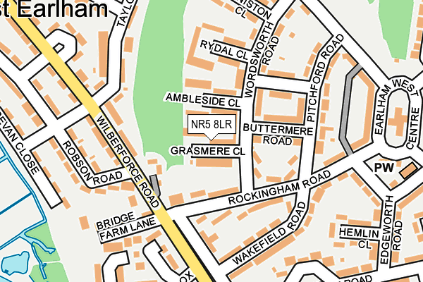 NR5 8LR map - OS OpenMap – Local (Ordnance Survey)
