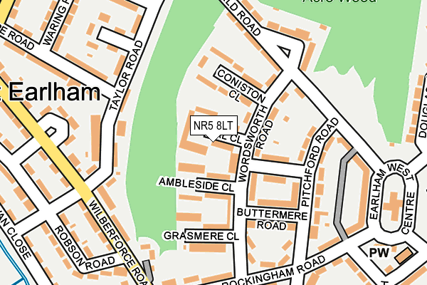 NR5 8LT map - OS OpenMap – Local (Ordnance Survey)