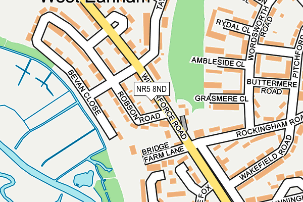 NR5 8ND map - OS OpenMap – Local (Ordnance Survey)