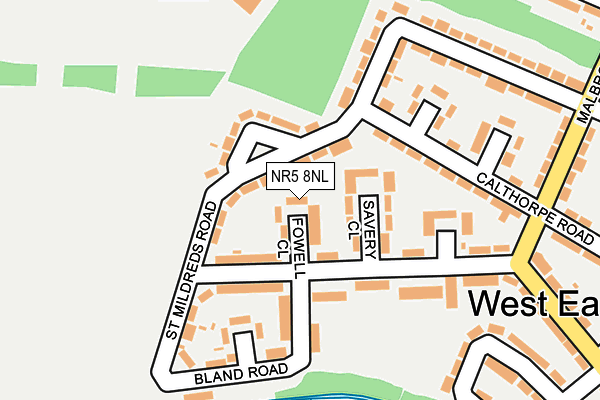 NR5 8NL map - OS OpenMap – Local (Ordnance Survey)