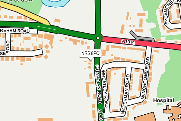 NR5 8PQ map - OS OpenMap – Local (Ordnance Survey)