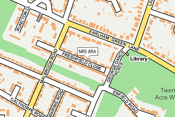 NR5 8RA map - OS OpenMap – Local (Ordnance Survey)