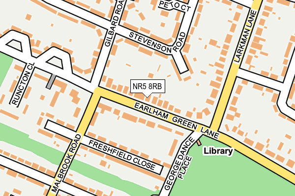 NR5 8RB map - OS OpenMap – Local (Ordnance Survey)
