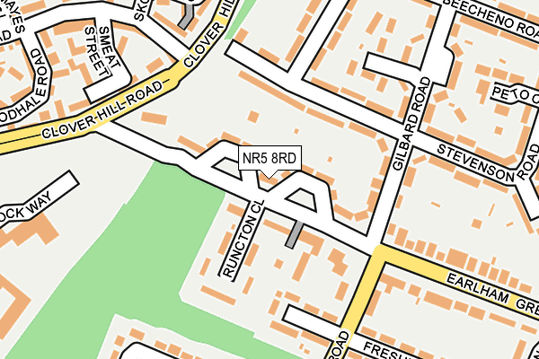 NR5 8RD map - OS OpenMap – Local (Ordnance Survey)