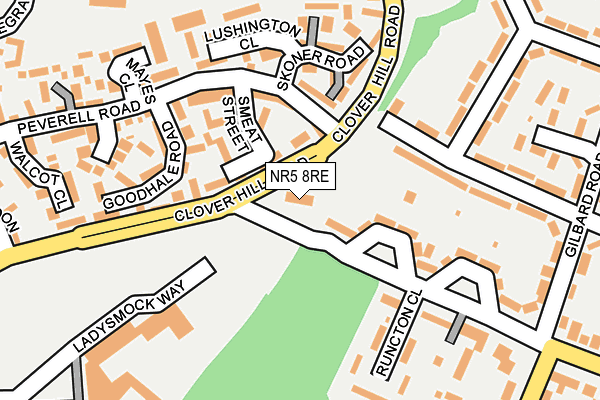 NR5 8RE map - OS OpenMap – Local (Ordnance Survey)
