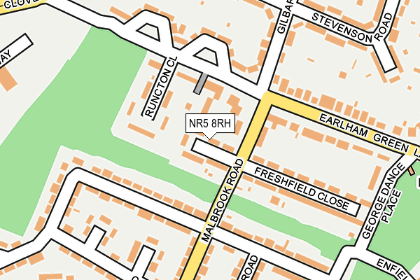 NR5 8RH map - OS OpenMap – Local (Ordnance Survey)