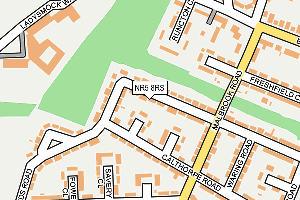 NR5 8RS map - OS OpenMap – Local (Ordnance Survey)