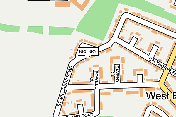NR5 8RY map - OS OpenMap – Local (Ordnance Survey)