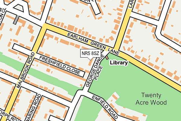 NR5 8SZ map - OS OpenMap – Local (Ordnance Survey)