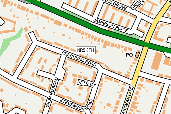 NR5 8TH map - OS OpenMap – Local (Ordnance Survey)