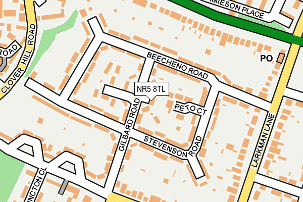 NR5 8TL map - OS OpenMap – Local (Ordnance Survey)