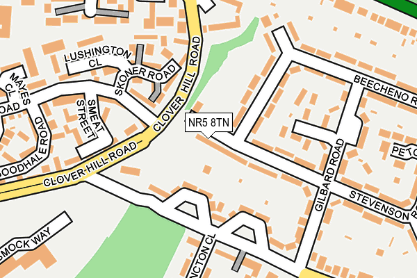 NR5 8TN map - OS OpenMap – Local (Ordnance Survey)