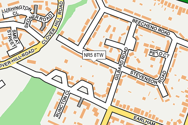 NR5 8TW map - OS OpenMap – Local (Ordnance Survey)