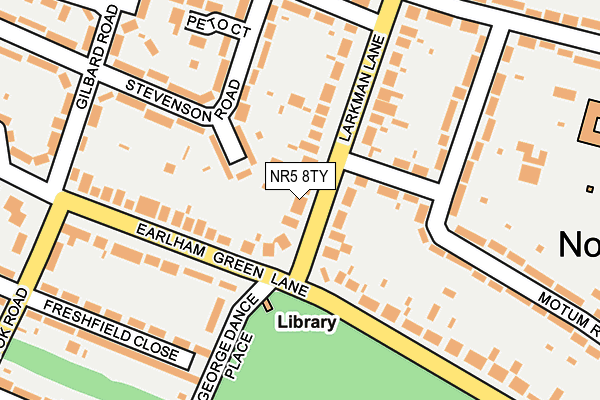 NR5 8TY map - OS OpenMap – Local (Ordnance Survey)