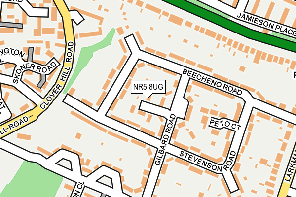 NR5 8UG map - OS OpenMap – Local (Ordnance Survey)