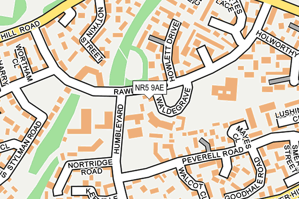 NR5 9AE map - OS OpenMap – Local (Ordnance Survey)