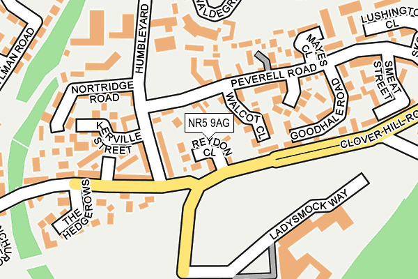 NR5 9AG map - OS OpenMap – Local (Ordnance Survey)