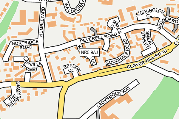 NR5 9AJ map - OS OpenMap – Local (Ordnance Survey)