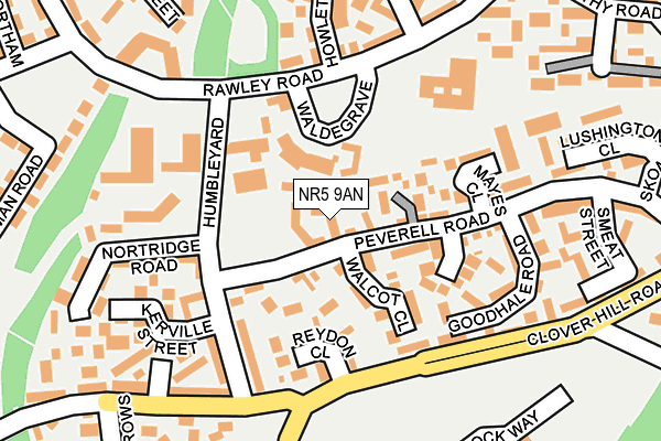 NR5 9AN map - OS OpenMap – Local (Ordnance Survey)