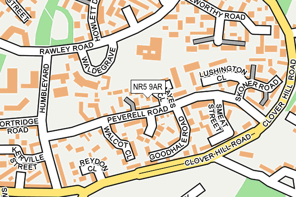 NR5 9AR map - OS OpenMap – Local (Ordnance Survey)