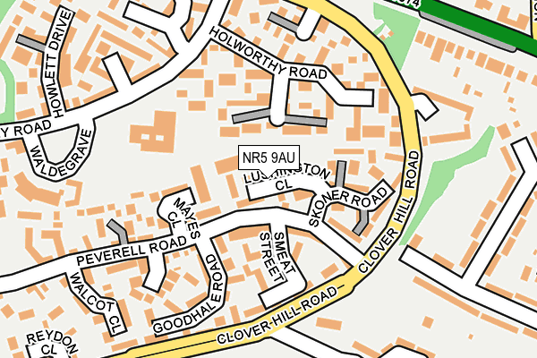 NR5 9AU map - OS OpenMap – Local (Ordnance Survey)