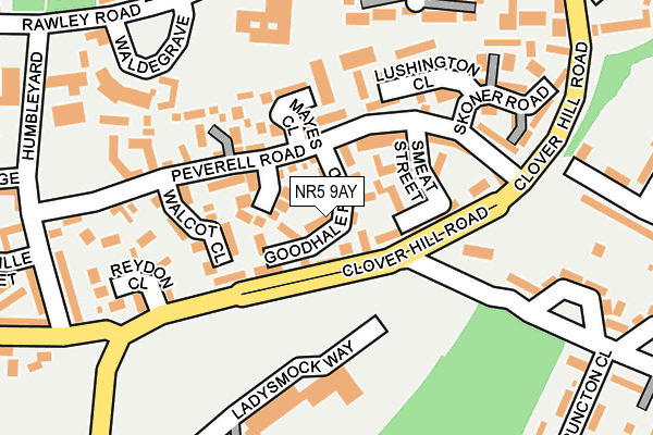 NR5 9AY map - OS OpenMap – Local (Ordnance Survey)