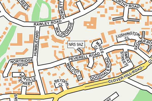 NR5 9AZ map - OS OpenMap – Local (Ordnance Survey)