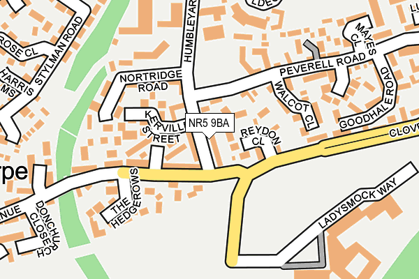 NR5 9BA map - OS OpenMap – Local (Ordnance Survey)