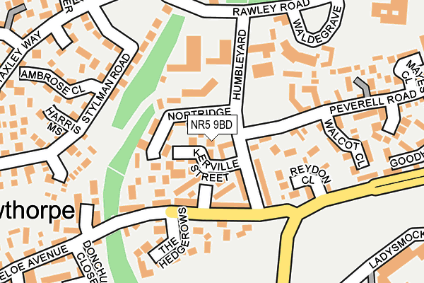 NR5 9BD map - OS OpenMap – Local (Ordnance Survey)