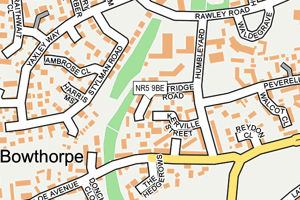 NR5 9BE map - OS OpenMap – Local (Ordnance Survey)