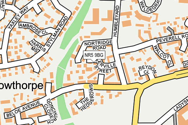 NR5 9BG map - OS OpenMap – Local (Ordnance Survey)