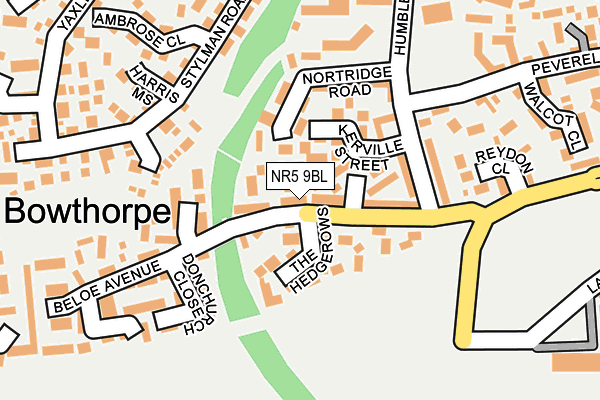 NR5 9BL map - OS OpenMap – Local (Ordnance Survey)