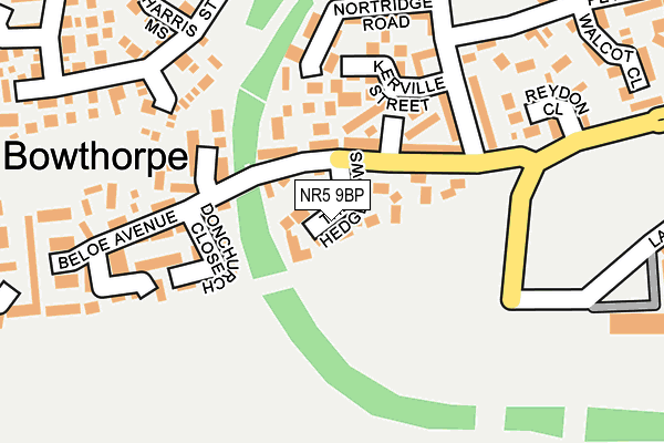 NR5 9BP map - OS OpenMap – Local (Ordnance Survey)