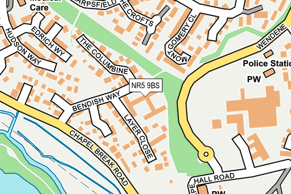 NR5 9BS map - OS OpenMap – Local (Ordnance Survey)