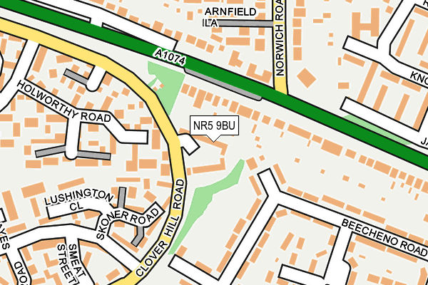 NR5 9BU map - OS OpenMap – Local (Ordnance Survey)