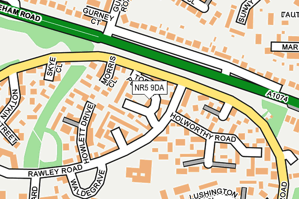 NR5 9DA map - OS OpenMap – Local (Ordnance Survey)