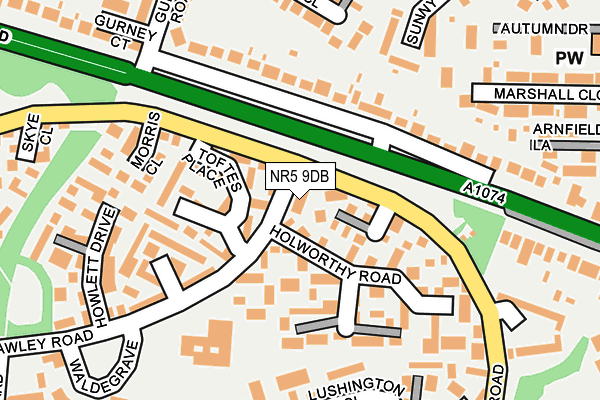 NR5 9DB map - OS OpenMap – Local (Ordnance Survey)