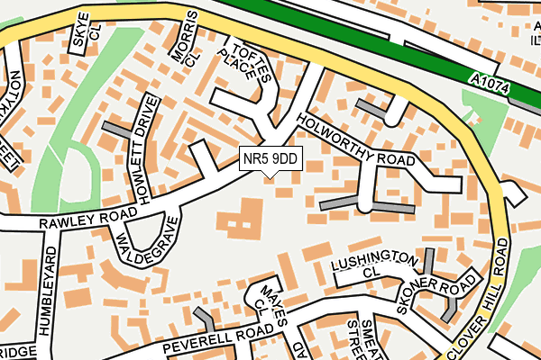 NR5 9DD map - OS OpenMap – Local (Ordnance Survey)