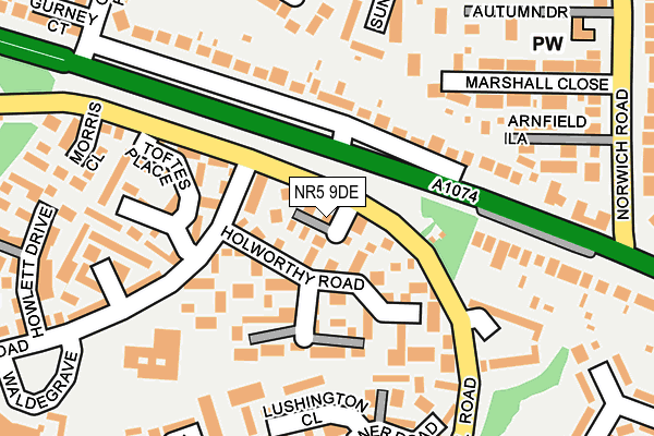 NR5 9DE map - OS OpenMap – Local (Ordnance Survey)