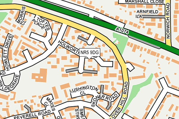 NR5 9DG map - OS OpenMap – Local (Ordnance Survey)