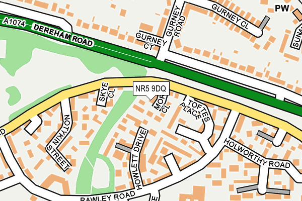 NR5 9DQ map - OS OpenMap – Local (Ordnance Survey)
