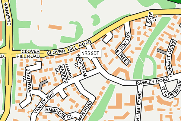 NR5 9DT map - OS OpenMap – Local (Ordnance Survey)