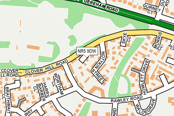 NR5 9DW map - OS OpenMap – Local (Ordnance Survey)